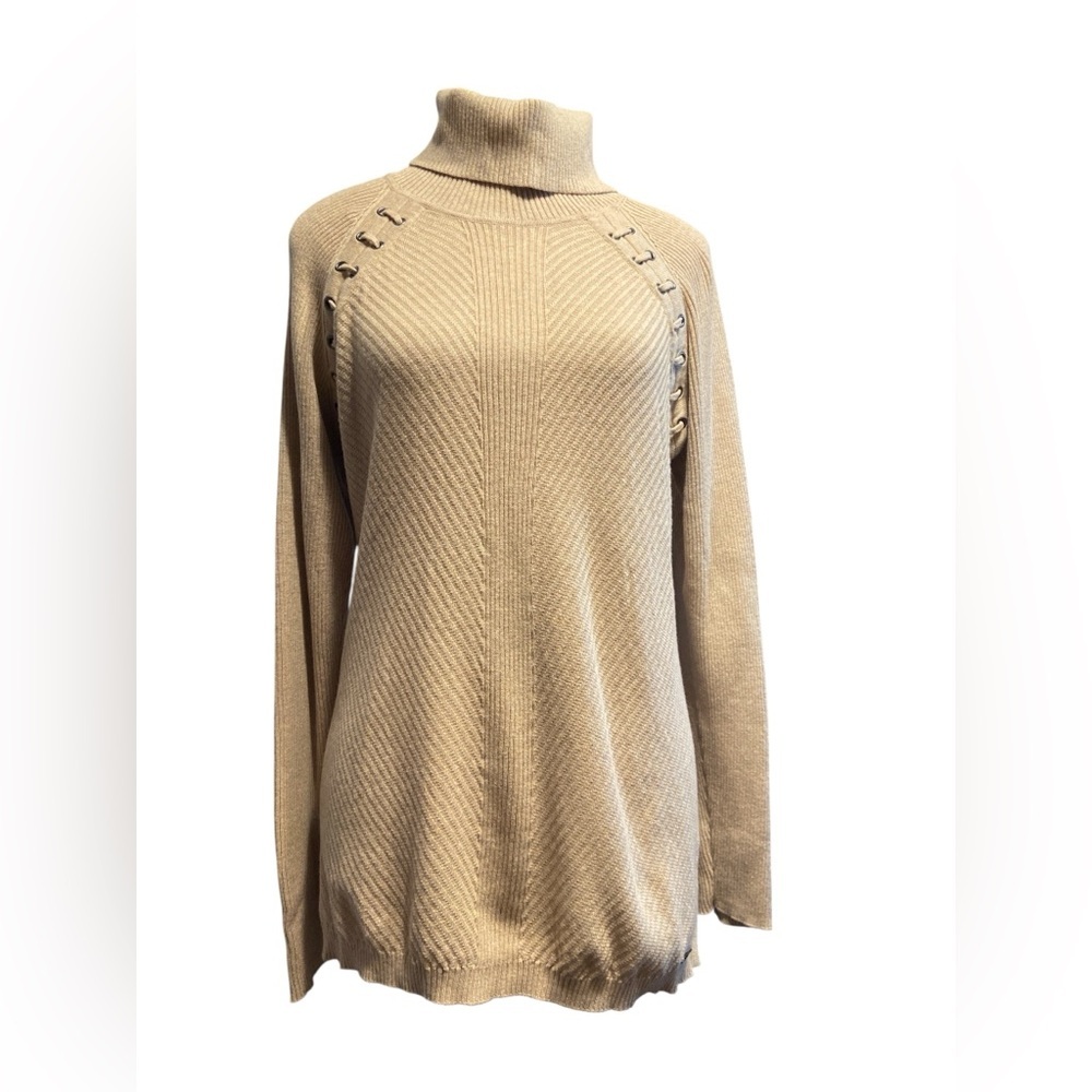 Calvin Klein Tan Turtleneck Sweater - Picture 1 of 5